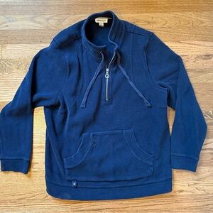 Coldwater Creek Women's Navy Blue Nautical Preppy Pullover Sweater